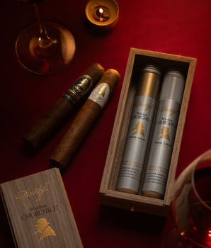 Davidoff Winston Churchill The Artist Alu Tubes with Cigar Tasting Set (Not for Sale) - nextCIGAR